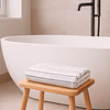 Toalla de Baño Stripe Nautica Home 100% algodón76x137cm blanca