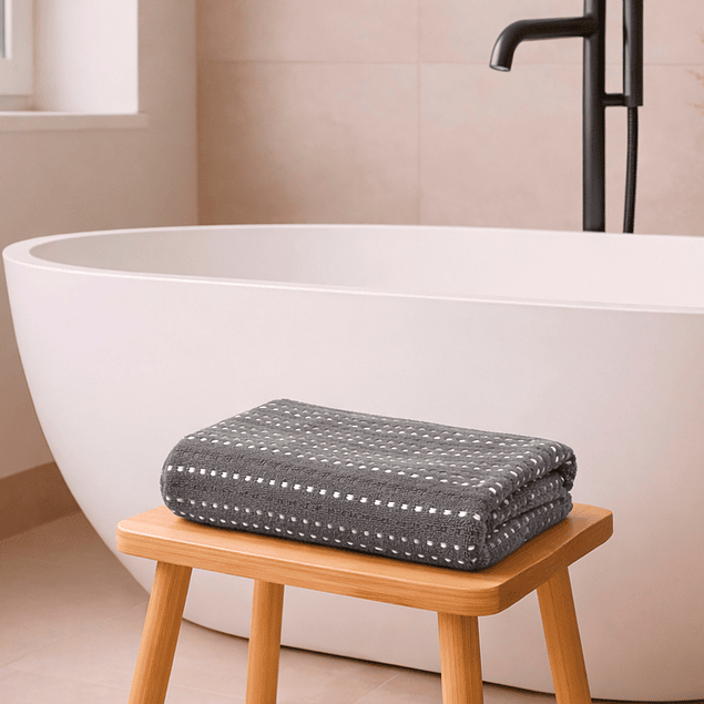 Toalla de Baño Stripe Nautica Home 100% algodón76x137cm gris