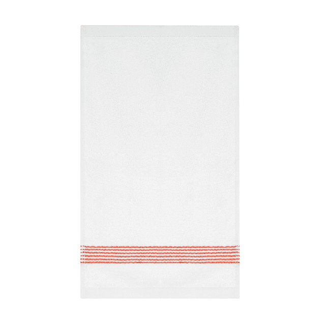 Set 2 Toallas Nautica MAV Cara+mano 100% algodón alta calidad blanco-rojo