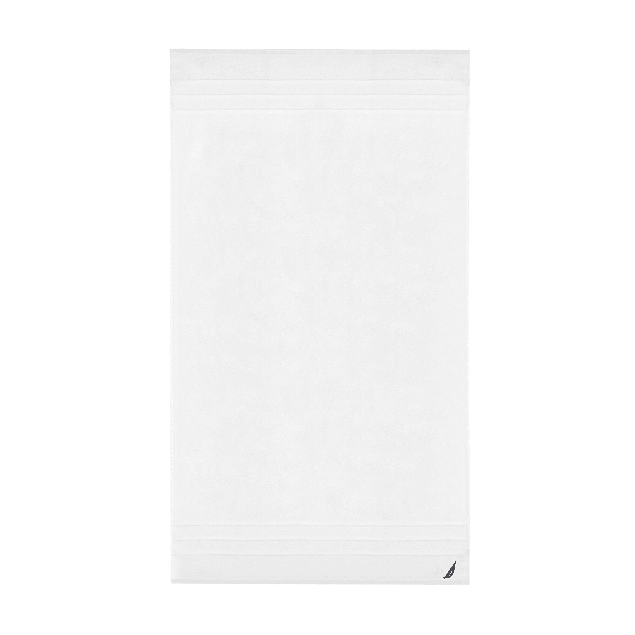 Set 3 Toallas Nautica SIGNATURE Cara+mano+cuerpo 100% algodón alta calidad blanco
