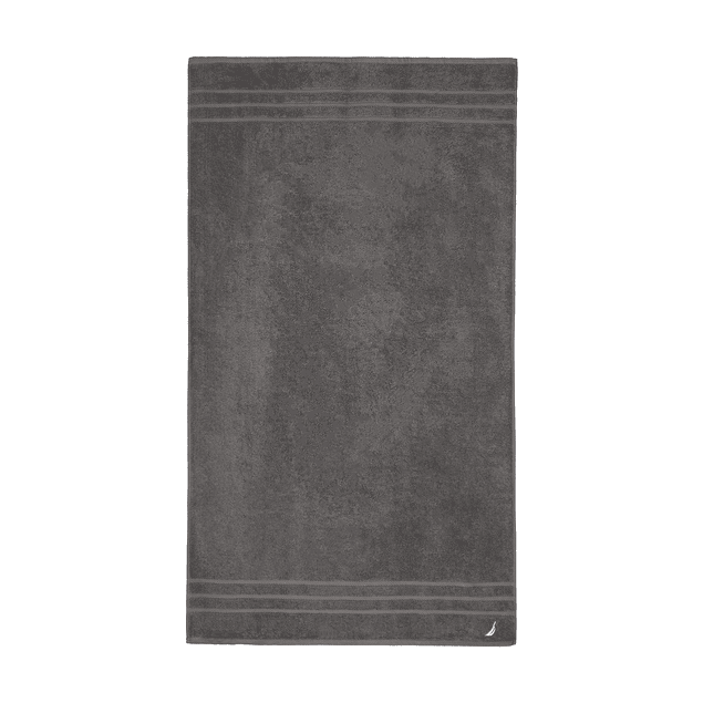 Set 3 Toallas Nautica SIGNATURE Cara+mano+cuerpo 100% algodón alta calidad gris oscuro