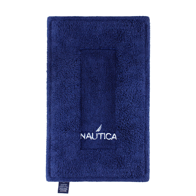 Pack 2 Alfombra de Baño algodón absorbente GOZO Nautica 50x80cm azul marino