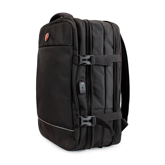 Mochila ejecutiva de viaje con portanotebook y USB ConectaGo black