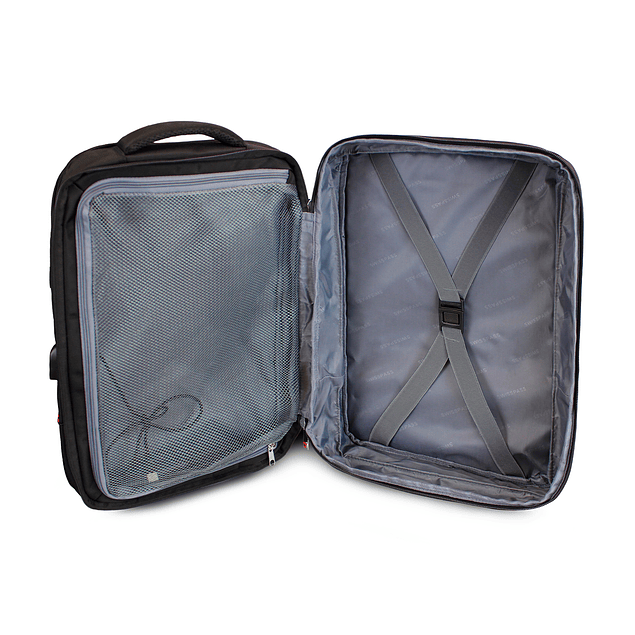 Mochila ejecutiva de viaje con portanotebook y USB ConectaGo black