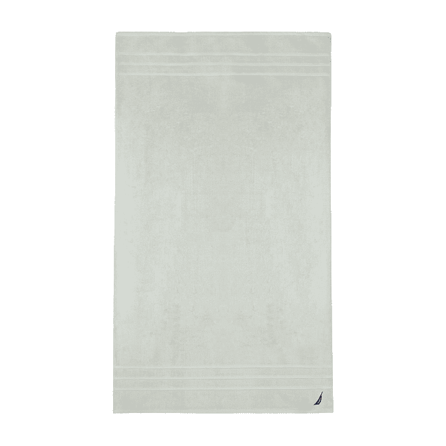 Set 4 Toallas Nautica SIGNATURE Cara+mano+cuerpo+piso 100% algodón gris claro