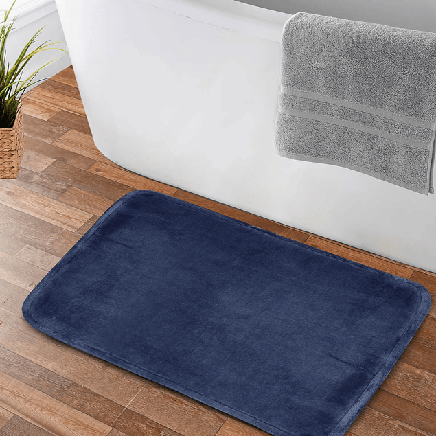 Pack 2 Alfombras de Baño Nautica Home 40x60cm Flannel antideslizante azul