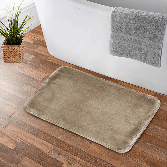 Pack 2 Alfombras de Baño Nautica Home 40x60cm Flannel antideslizante Beige