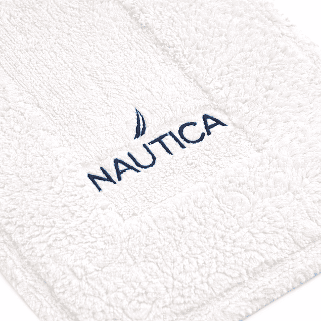 Pack 2 Alfombras de Baño algodón absorbente GOZO Nautica 50x80cm blanco