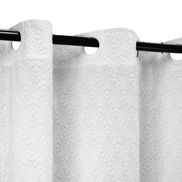 Cortina de baño Nautica Home 180x180cm diseño 3D copos