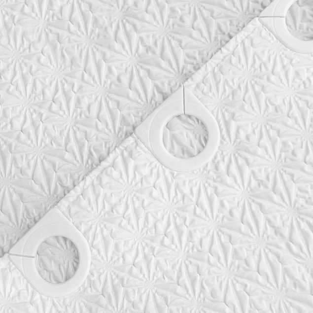 Cortina de baño Nautica Home 180x180cm diseño 3D copos