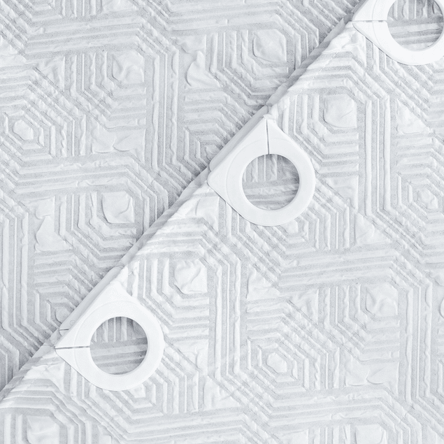 Cortina de baño Nautica Home 180x180cm diseño 3D hexágonos