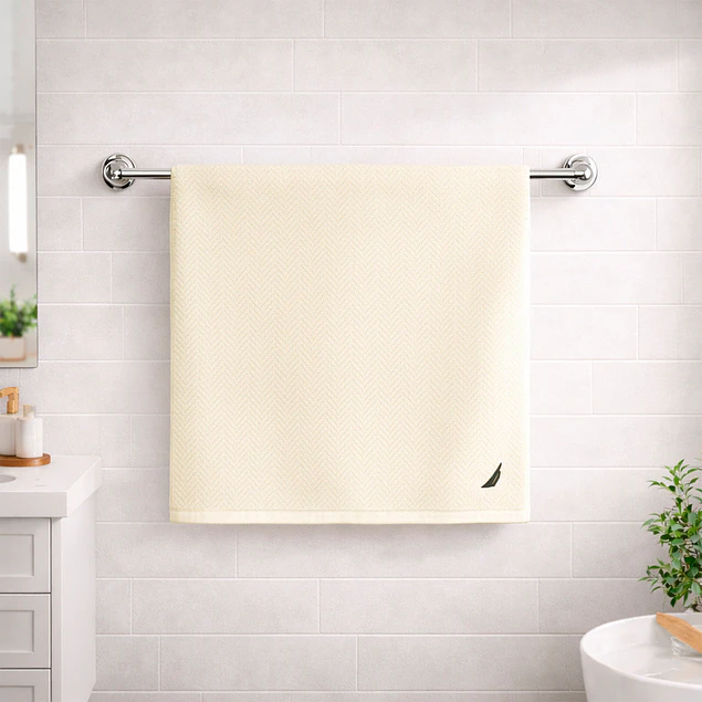 Toalla de Baño Cuerpo VIS Nautica Home 100% algodón suave 76x137cm crema