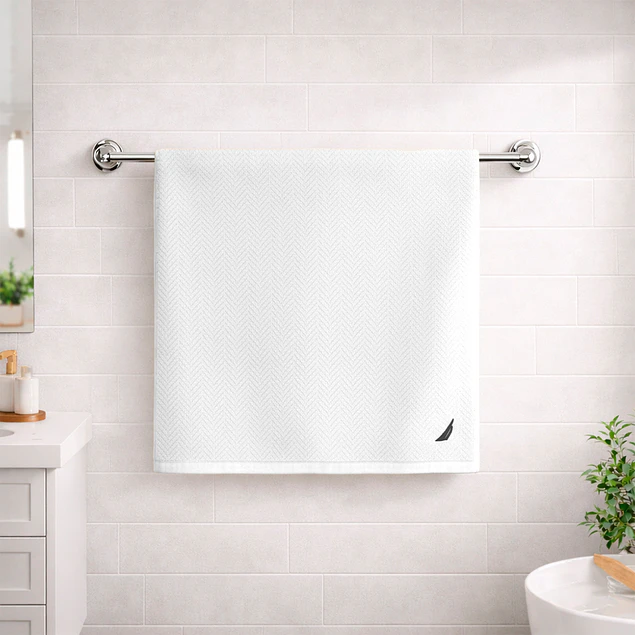 Toalla de Baño Cuerpo VIS Nautica Home 100% algodón suave 76x137cm blanca