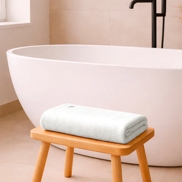 Toalla de Baño Cuerpo VIS Nautica Home 100% algodón suave 76x137cm blanca