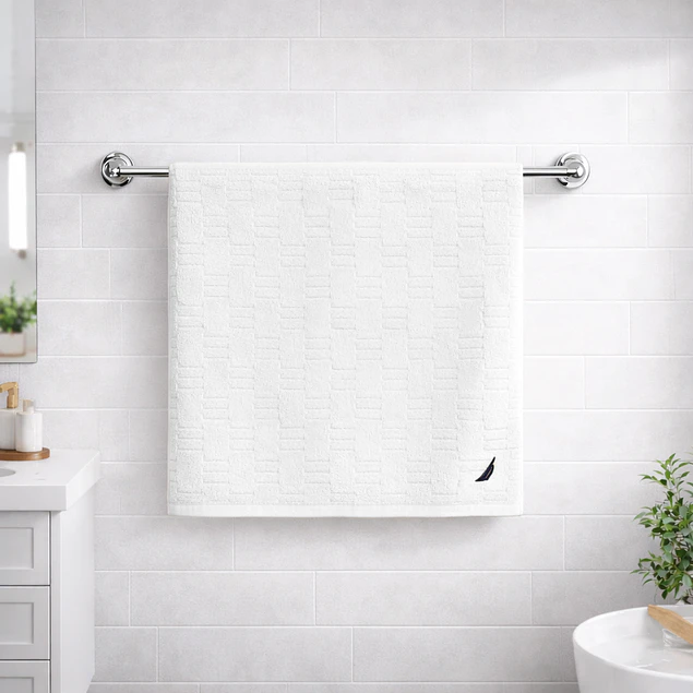 Toalla de Baño Cuerpo SAVOY Nautica Home 76x137cm 100% algodón ultra suave blanca