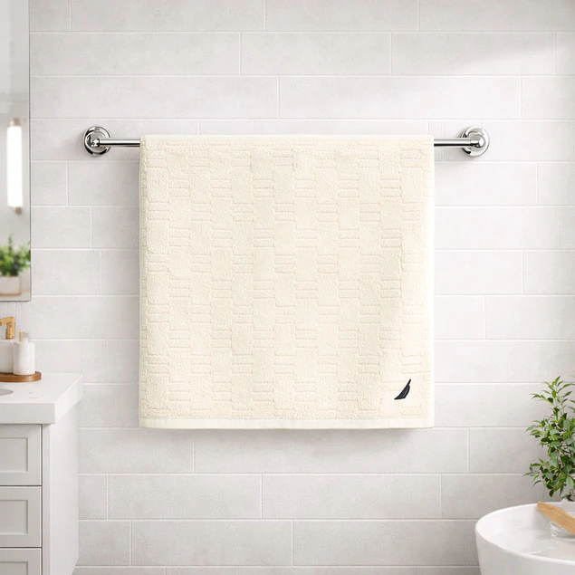 Toalla de Baño Cuerpo SAVOY Nautica Home 76x137cm 100% algodón ultra suave crema