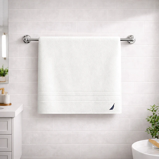 Toalla de Baño Cuerpo Nautica Home 100% algodón 76x137cm blanca