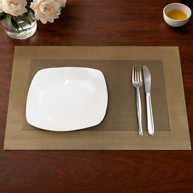 Pack 4 Individuales de mesa Nautica Home 45x30cm dorado