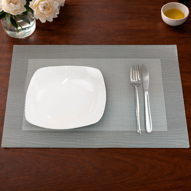 Individual de mesa Nautica Home 45x30cm plateado