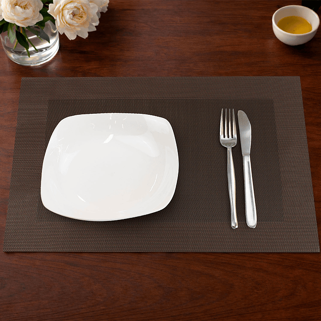 Pack 6 Individuales de mesa Nautica Home 45x30cm café