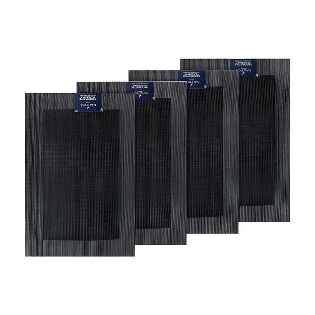Pack 4 Individuales de mesa Nautica Home 45x30cm negro