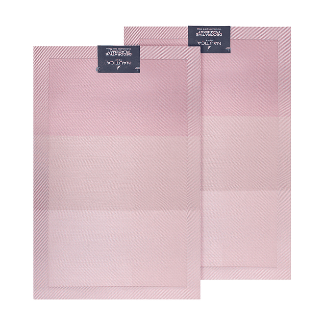 Pack 2 Individuales de mesa Nautica Home 45x30cm degrade rosa