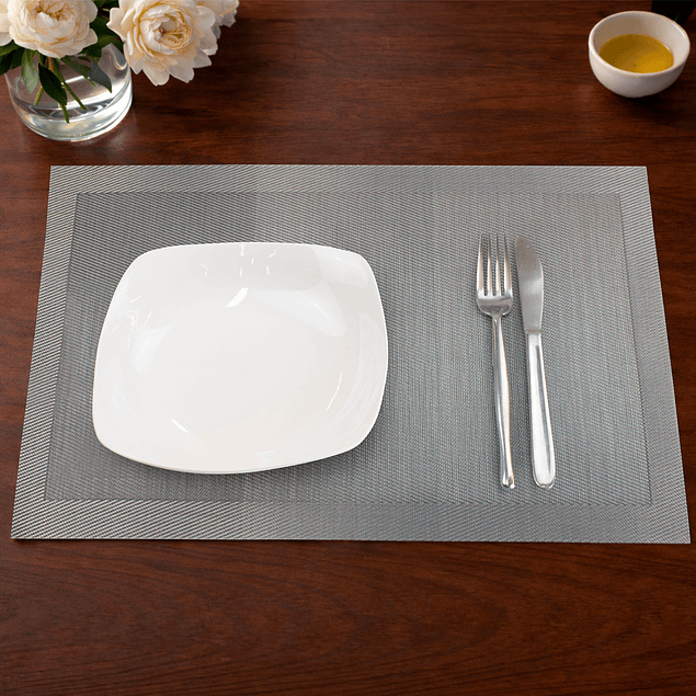 Pack 2 Individuales de mesa Nautica Home 45x30cm degrade gris