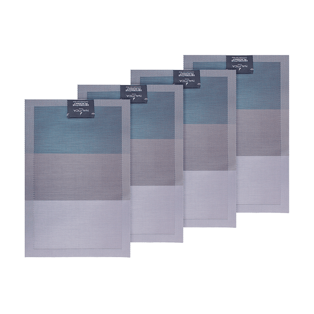 Pack 4 Individuales de mesa Nautica Home 45x30cm degrade azul