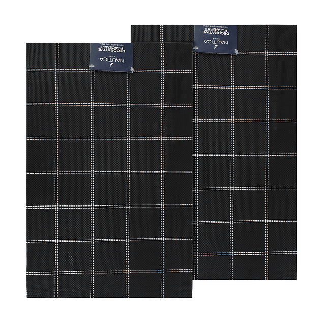 Pack 2 Individuales de mesa Nautica Home 45x30cm negro a cuadros