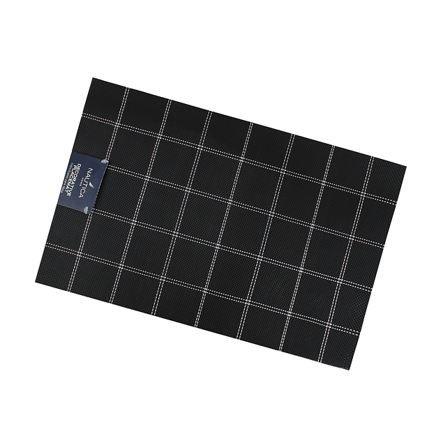Pack 4 Individuales de mesa Nautica Home 45x30cm negro a cuadros