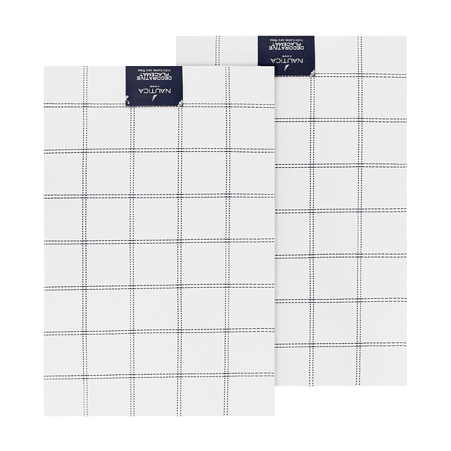 Pack 2 Individuales de mesa Nautica Home 45x30cm blanco a cuadros