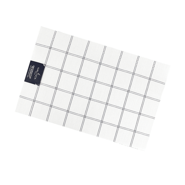 Pack 4 Individuales de mesa Nautica Home 45x30cm blanco a cuadros