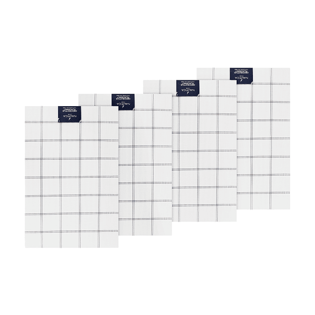 Pack 4 Individuales de mesa Nautica Home 45x30cm blanco a cuadros