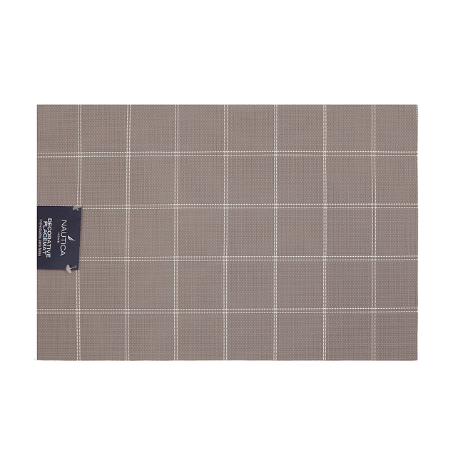 Individual de mesa Nautica Home 45x30cm café a cuadros