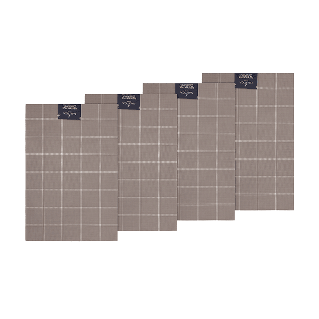 Pack 4 Individuales de mesa Nautica Home 45x30cm café a cuadros