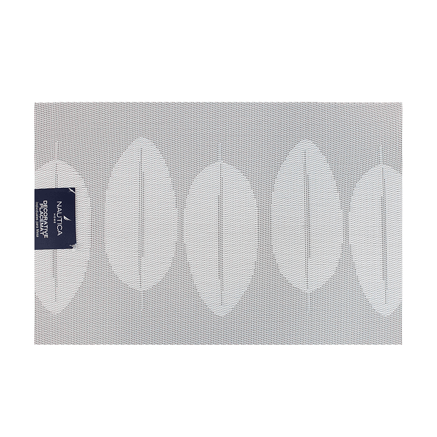 Individual de mesa Nautica Home 45x30cm reversible hojas blanco