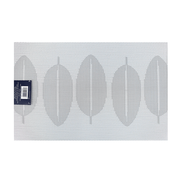Individual de mesa Nautica Home 45x30cm reversible hojas blanco