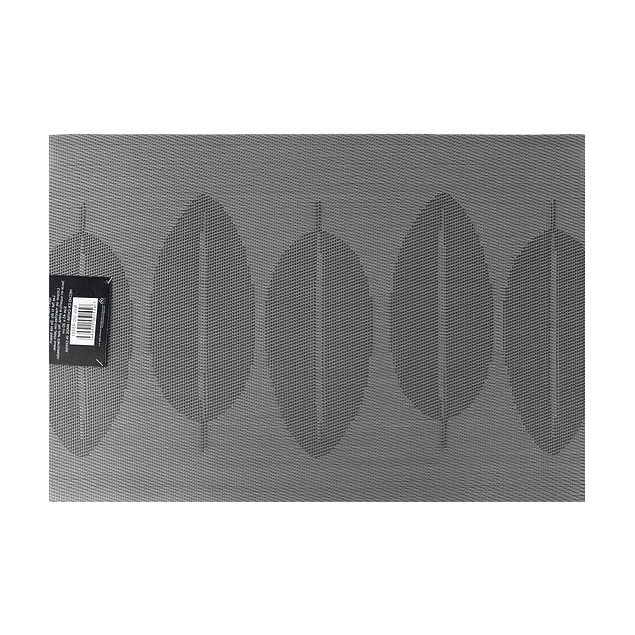 Individual de mesa Nautica Home 45x30cm reversible hojas gris