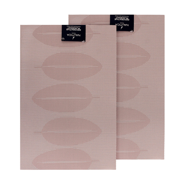 Pack 2 Individuales Nautica Home 45x30cm reversible hojas rosa