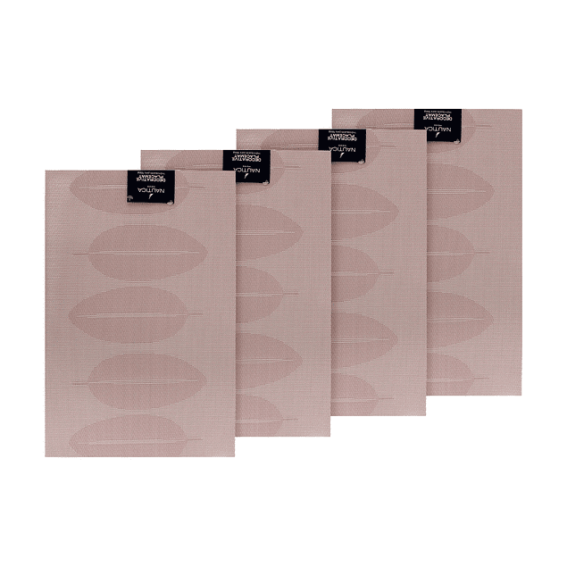 Pack 4 Individuales Nautica Home 45x30cm reversible hojas rosa