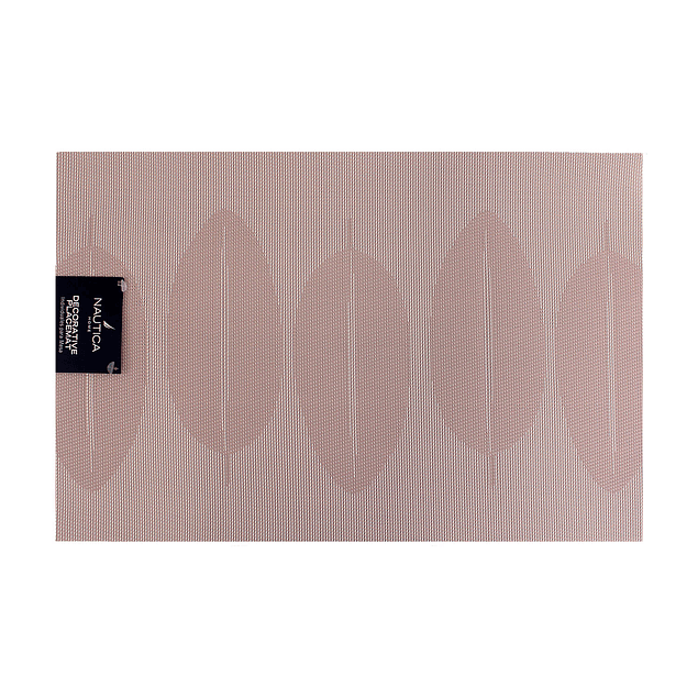 Pack 6 Individuales Nautica Home 45x30cm reversible hojas rosa