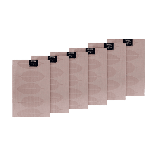 Pack 6 Individuales Nautica Home 45x30cm reversible hojas rosa