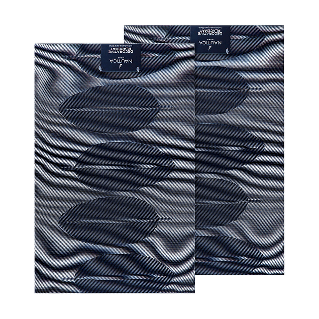 Pack 2 Individuales Nautica Home 45x30cm reversible hojas azul