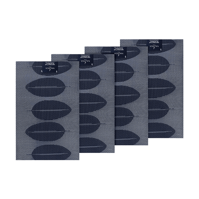 Pack 4 Individuales Nautica Home 45x30cm reversible hojas azul