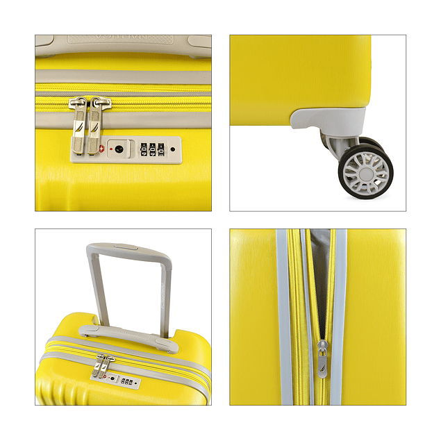 Pack Maleta cabina 10kg Summer amarilla + Toalla de playa Nautica