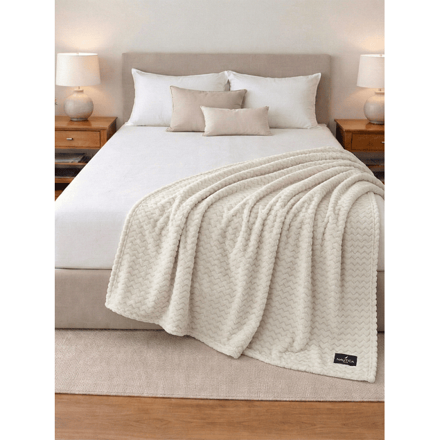 Manta de Cama Nautica Home Jacquard Franela suave 127x178cm