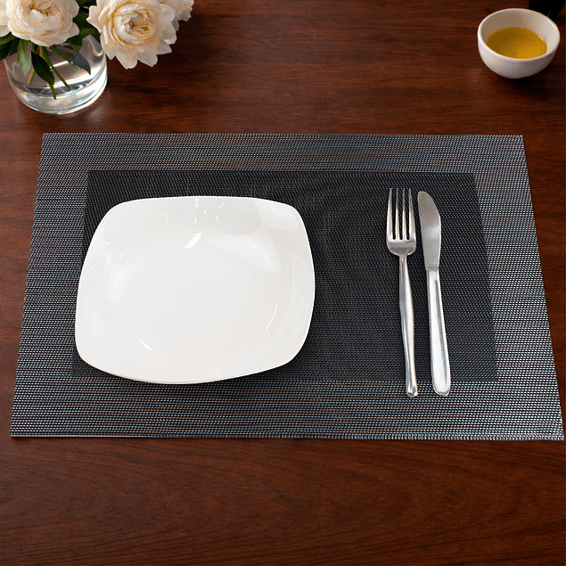 Pack 2 Individuales de mesa Nautica Home 45x30cm negro
