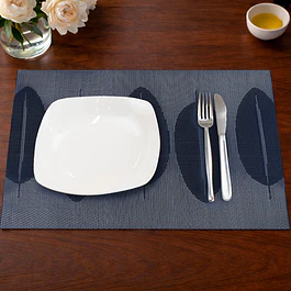 Pack 6 Individuales Nautica Home 45x30cm reversible hojas azul