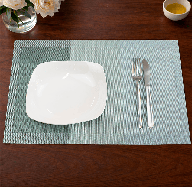 Pack 4 Individuales de mesa Nautica Home 45x30cm degrade verde