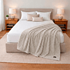 Manta de cama Nautica Home Jacquard Franela ultrasuave 127x178cm